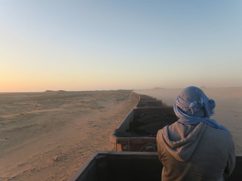 Train surfing the famous Iron Ore Train of Mauritania